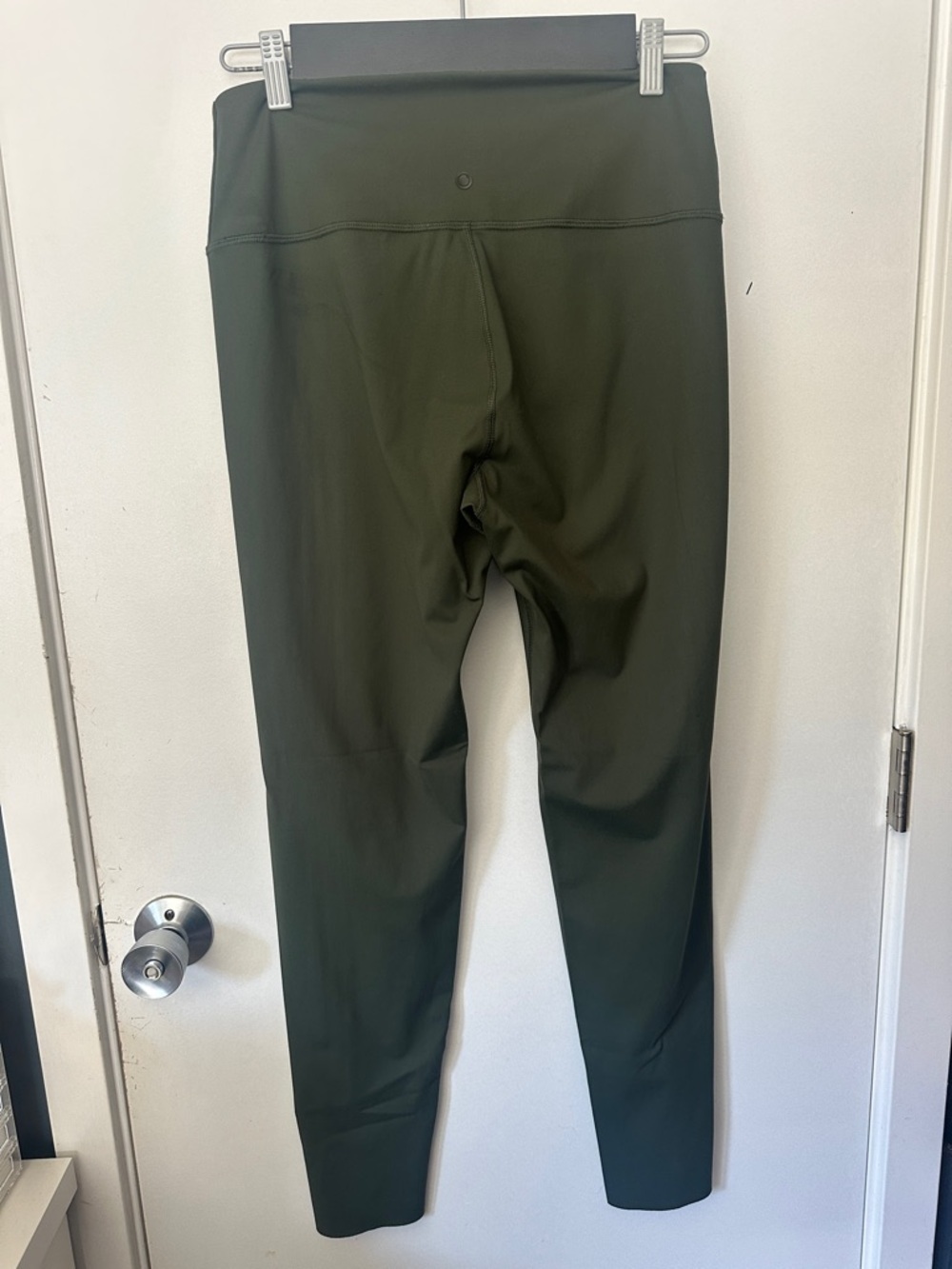 High-Waist Olive Green Sculpting Leggings - Picture 5 of 7